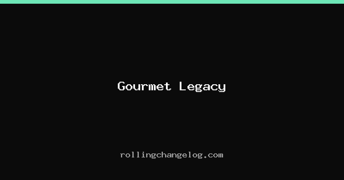 Gourmet Legacy cover