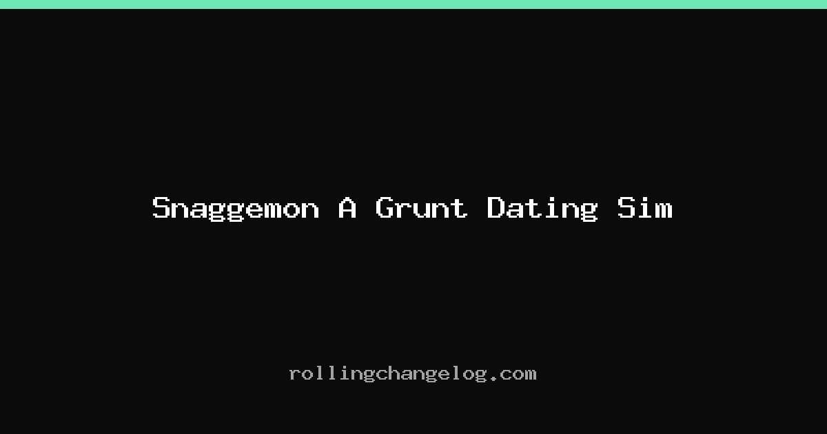 Snaggemon A Grunt Dating Sim cover