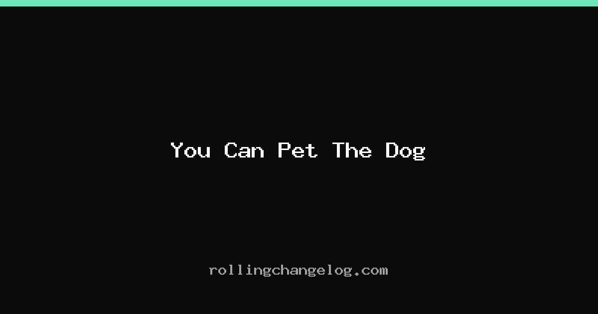 You Can Pet The Dog cover