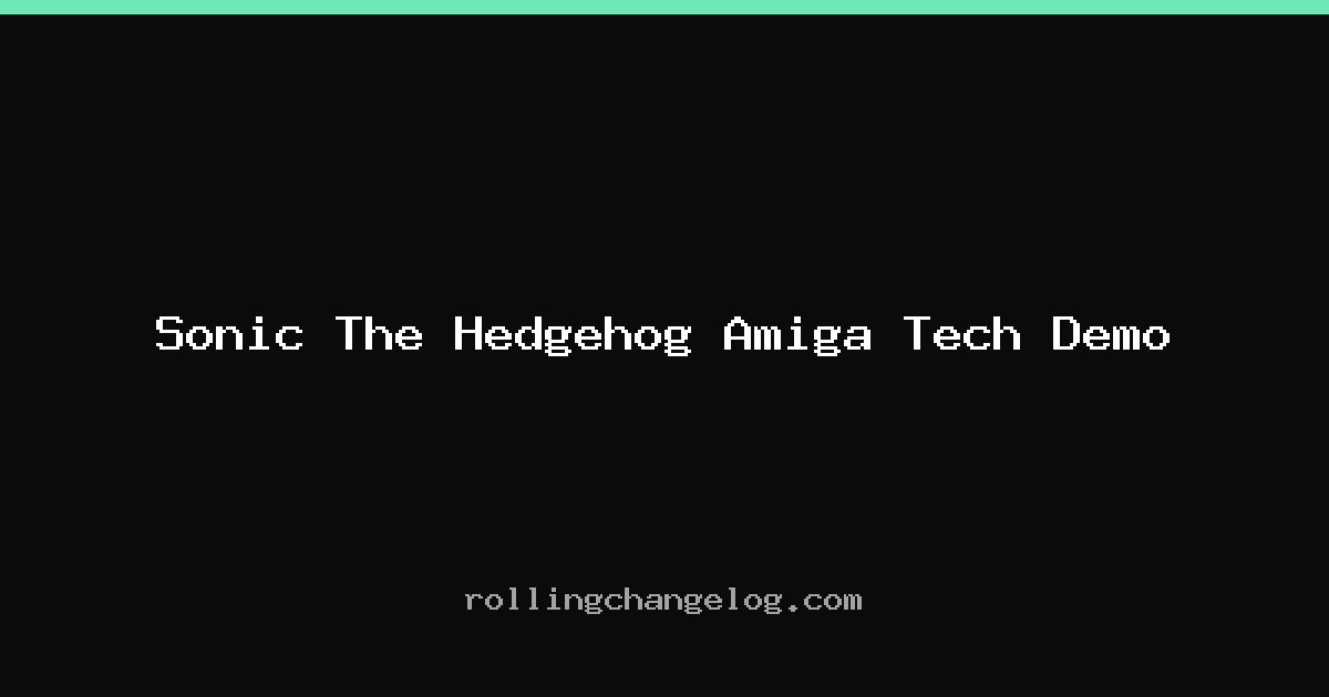 Sonic The Hedgehog Amiga Tech Demo cover