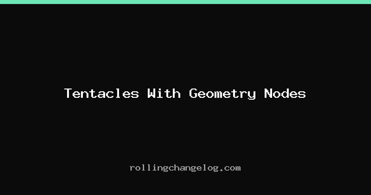 Tentacles With Geometry Nodes cover