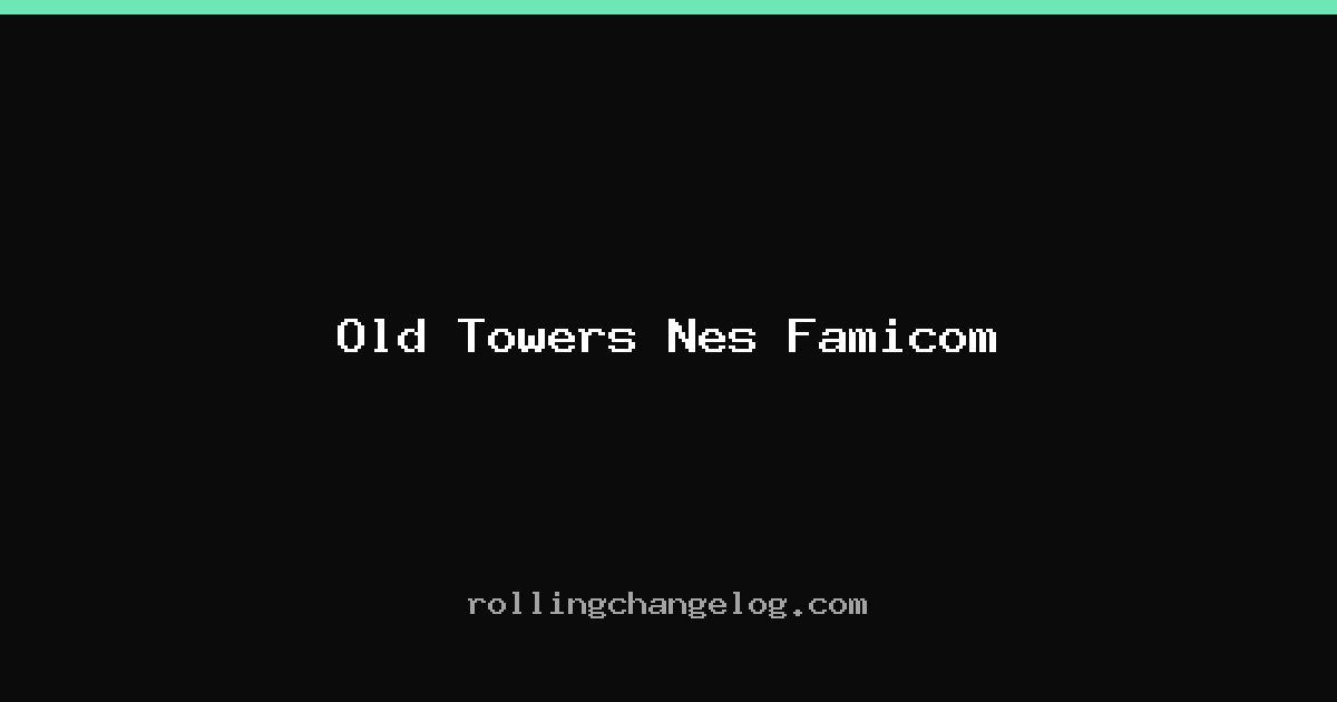 Old Towers Nes Famicom cover
