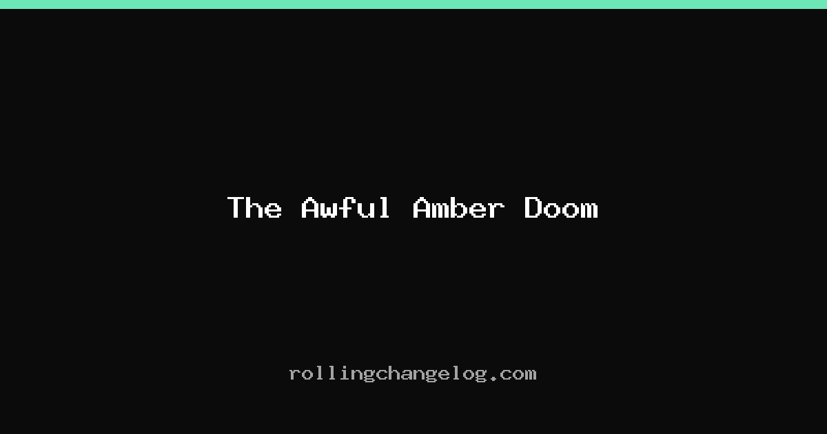 The Awful Amber Doom cover