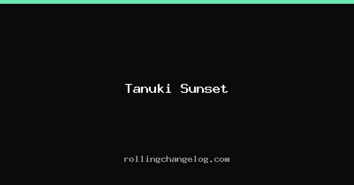 Tanuki Sunset cover