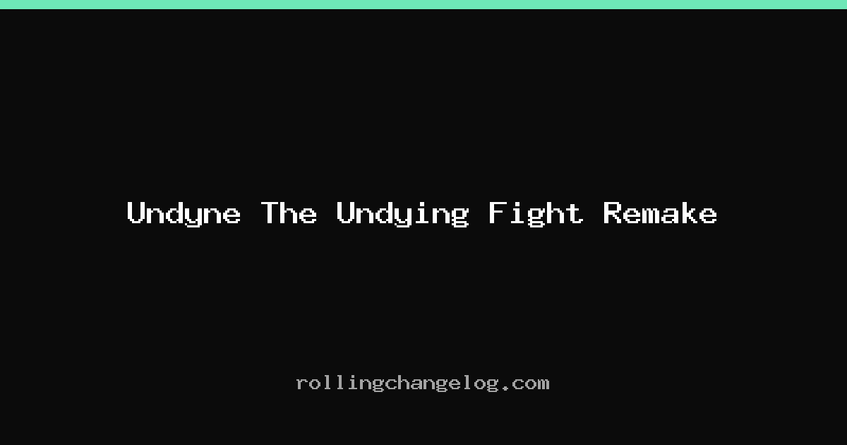 Undyne The Undying Fight Remake cover