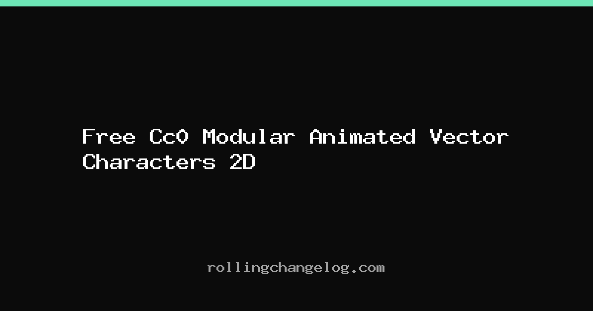 Free Cc0 Modular Animated Vector Characters 2D cover