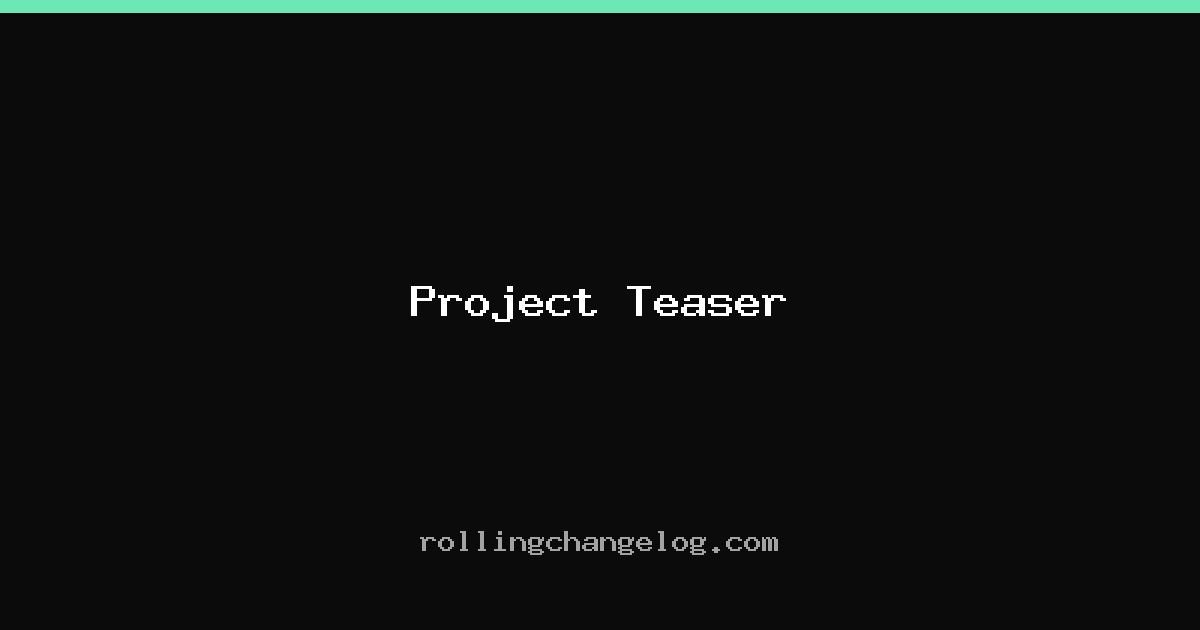 Project Teaser cover