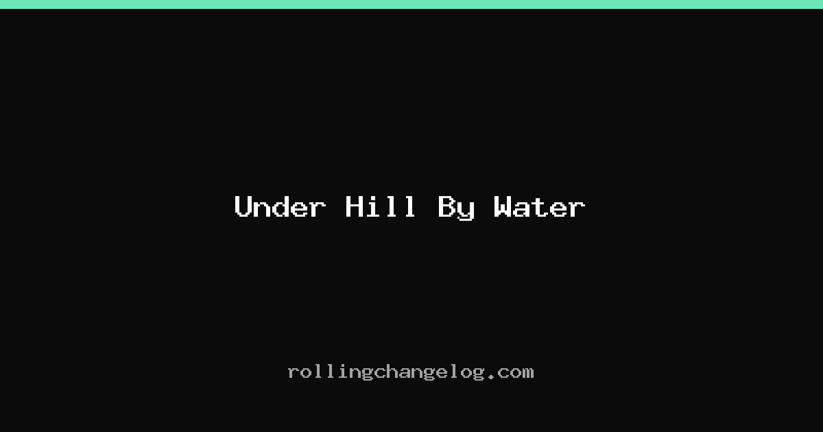 Under Hill By Water cover