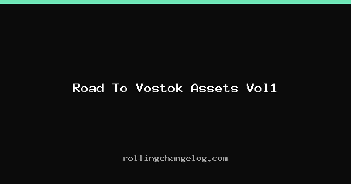 Road To Vostok Assets Vol1 cover