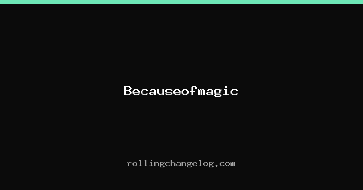 Becauseofmagic cover