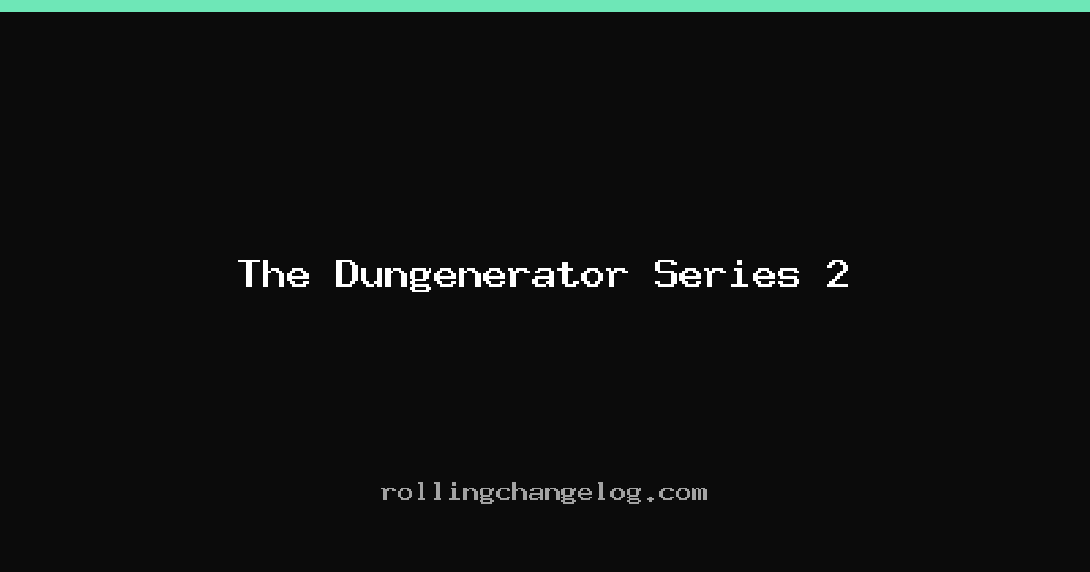 The Dungenerator Series 2 cover