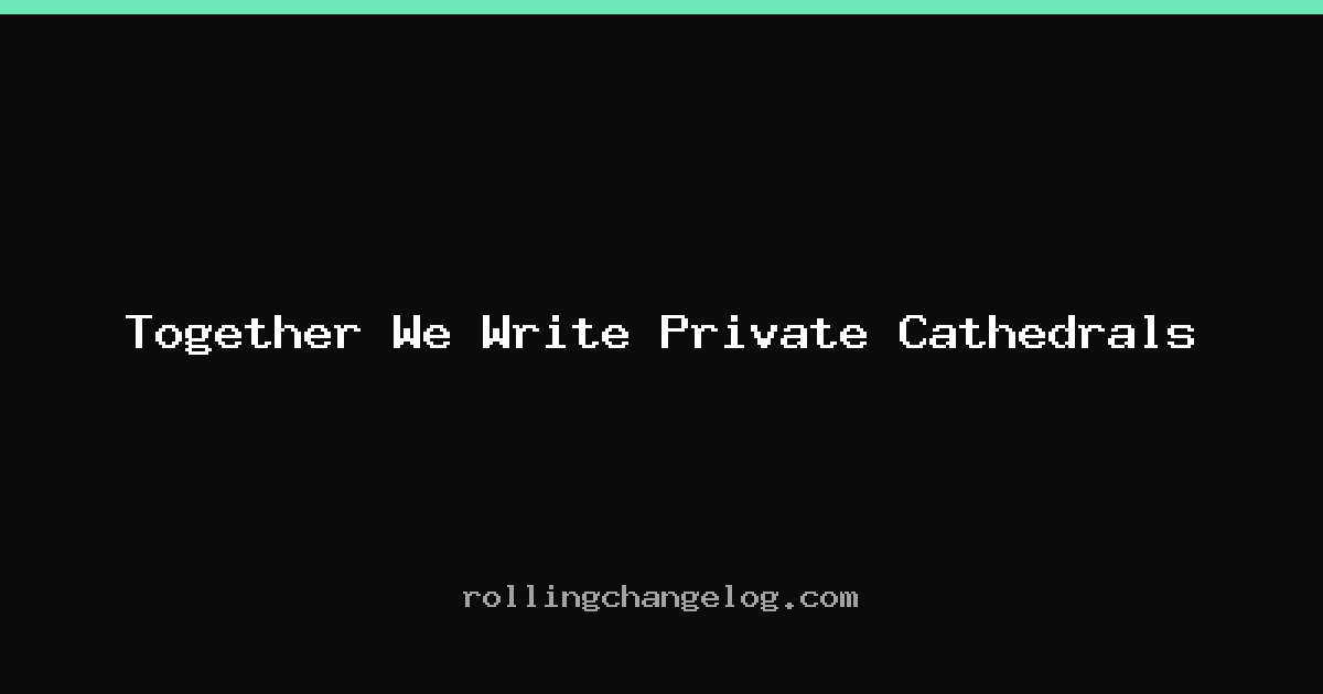 Together We Write Private Cathedrals cover