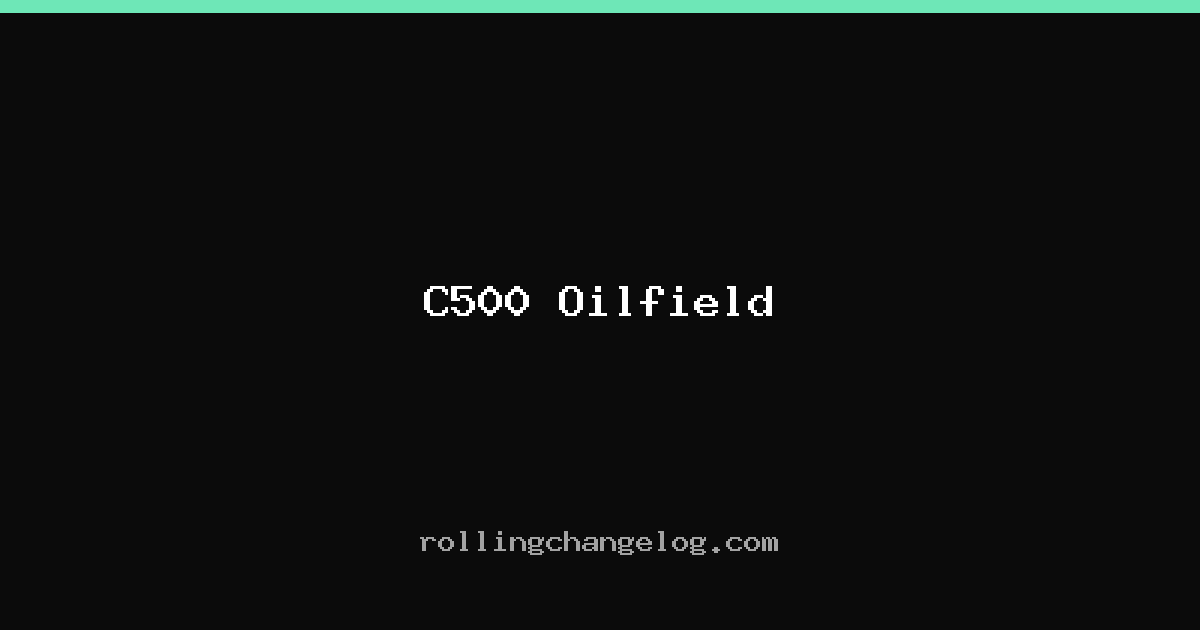 C500 Oilfield cover
