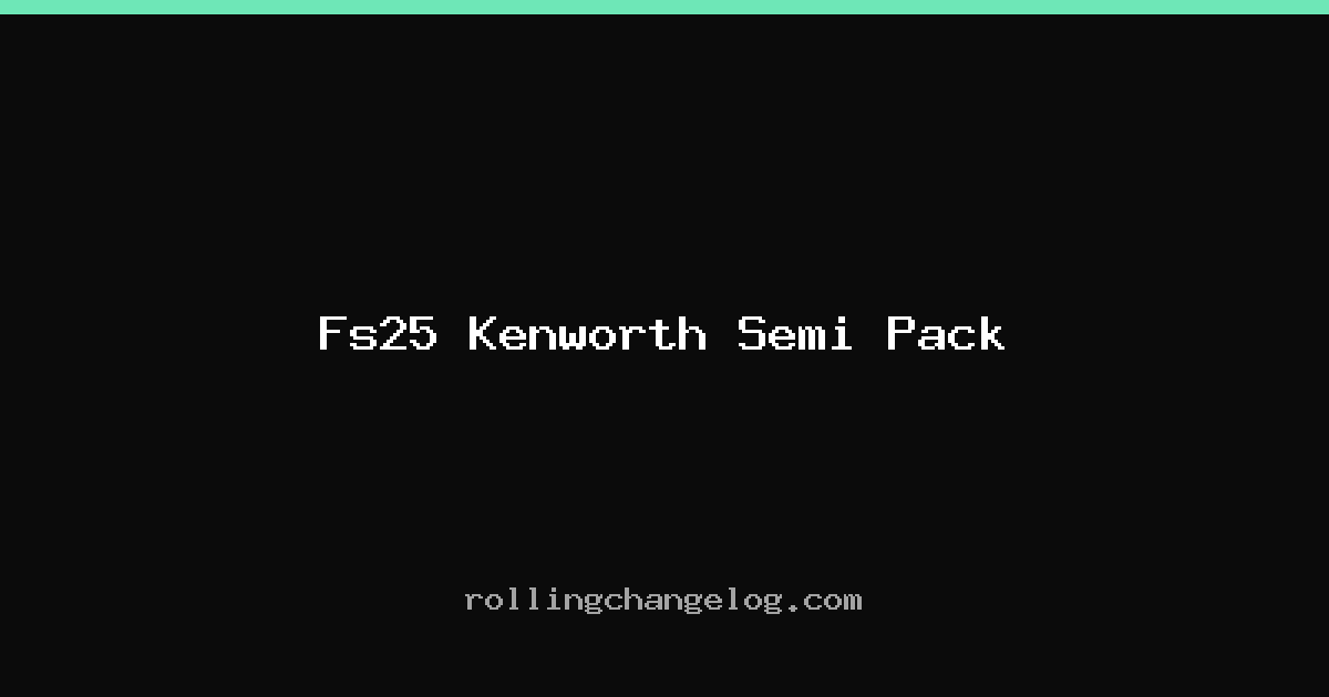 Fs25 Kenworth Semi Pack cover