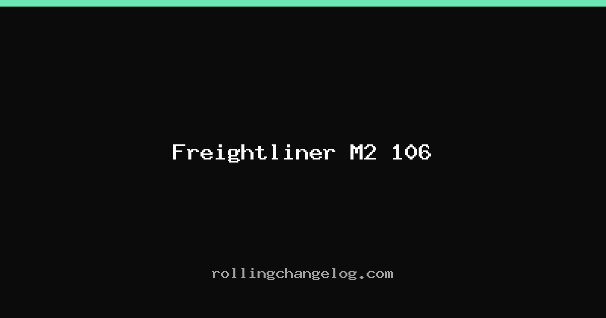 Freightliner M2 106 cover