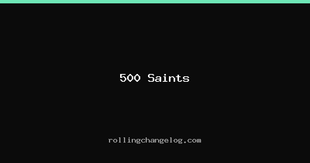 500 Saints cover