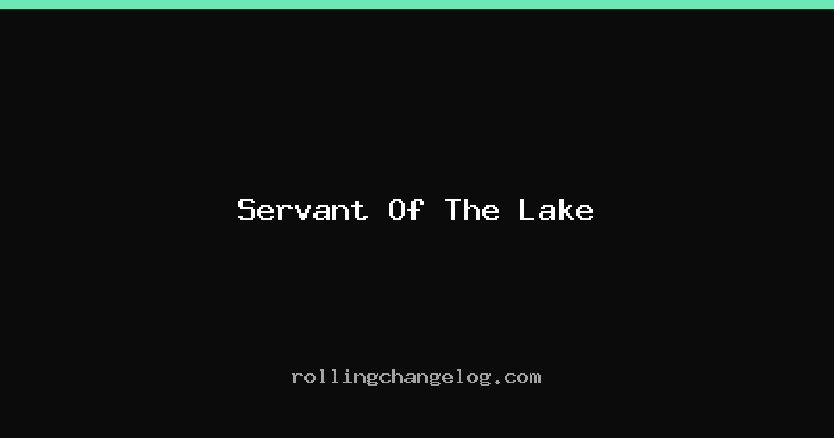Servant Of The Lake cover