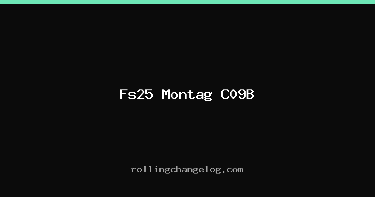 Fs25 Montag C09B cover