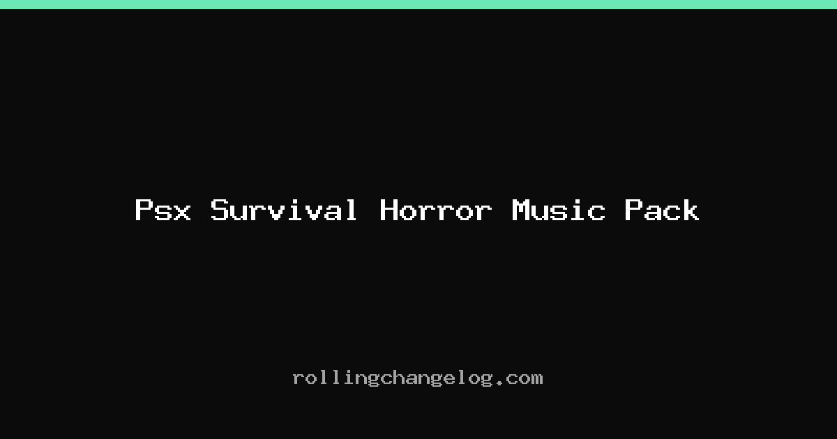 Psx Survival Horror Music Pack cover