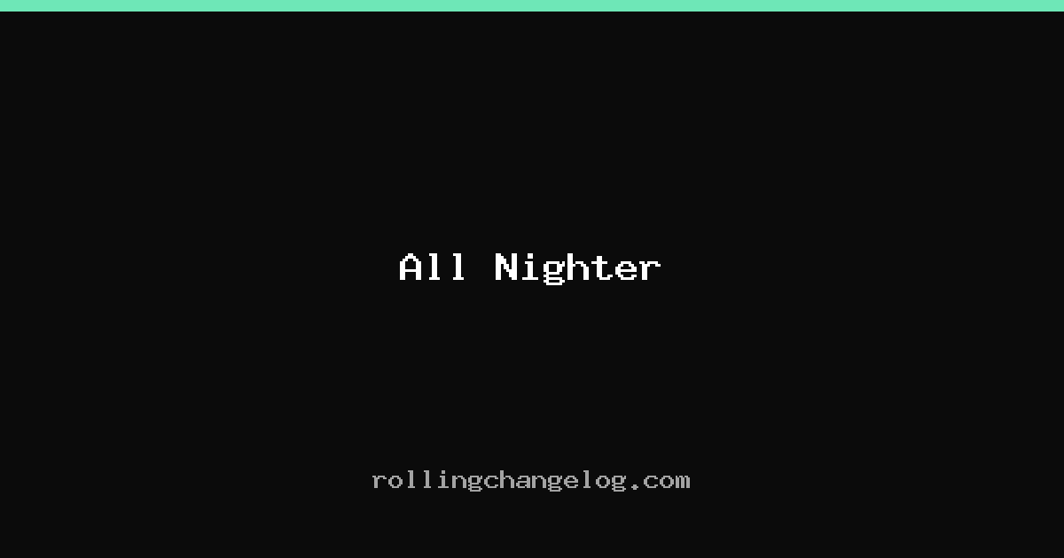 All Nighter cover