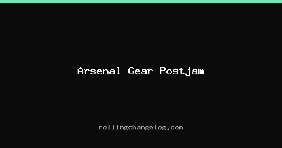 Arsenal Gear Postjam cover