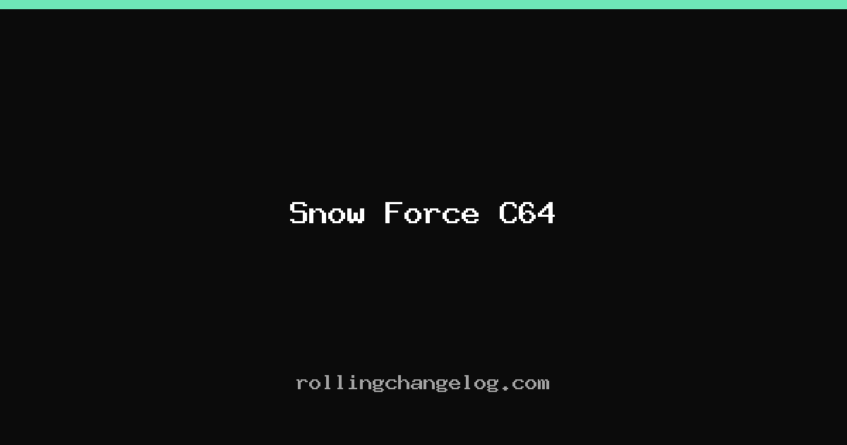 Snow Force C64 cover