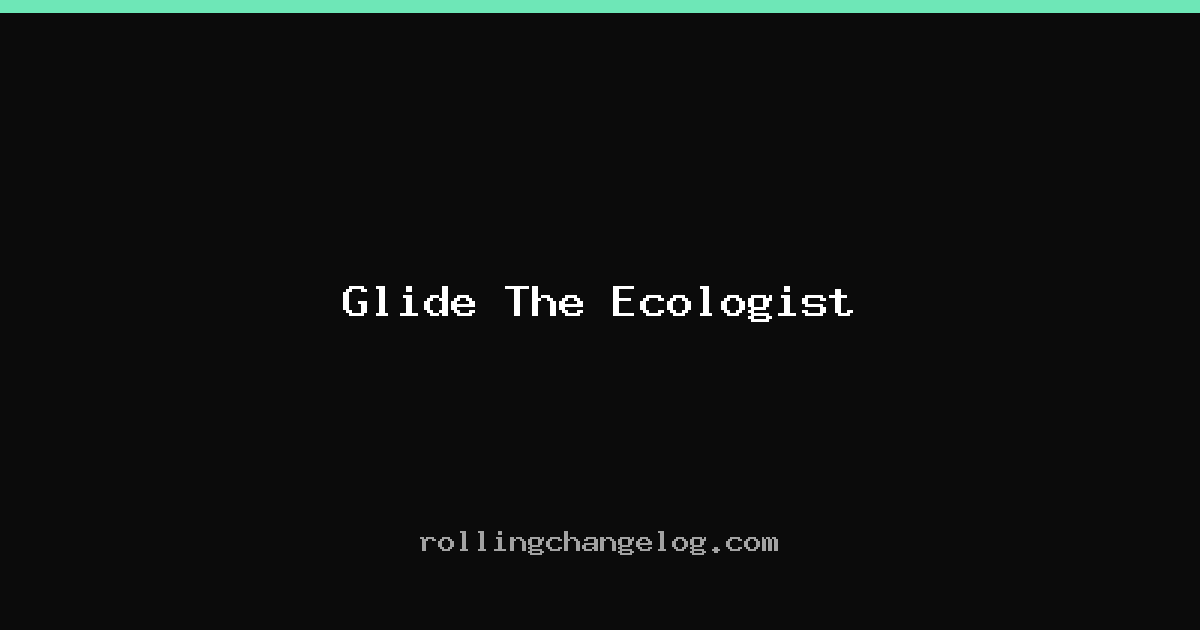 Glide The Ecologist cover