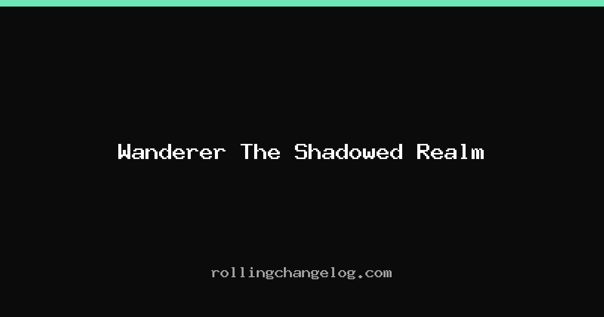 Wanderer The Shadowed Realm cover