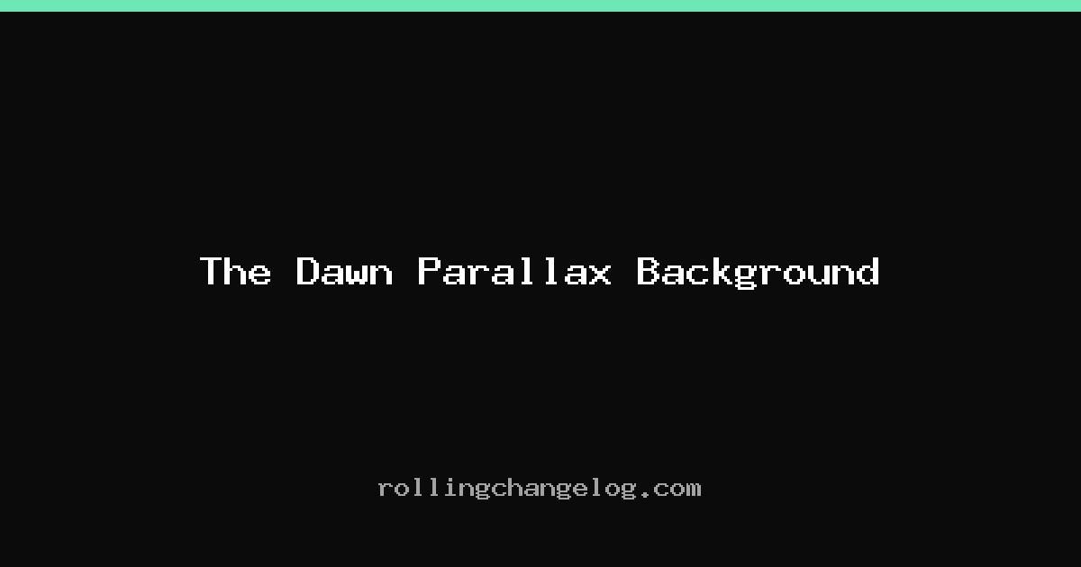 The Dawn Parallax Background cover