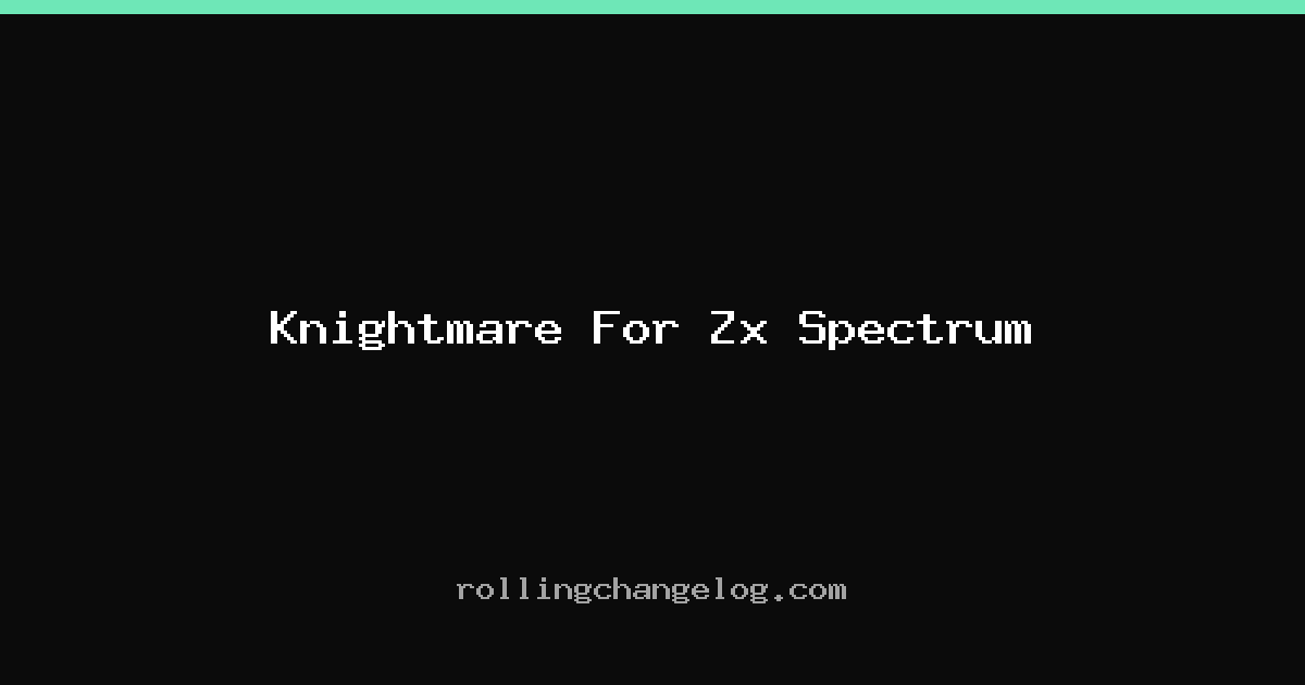 Knightmare For Zx Spectrum cover
