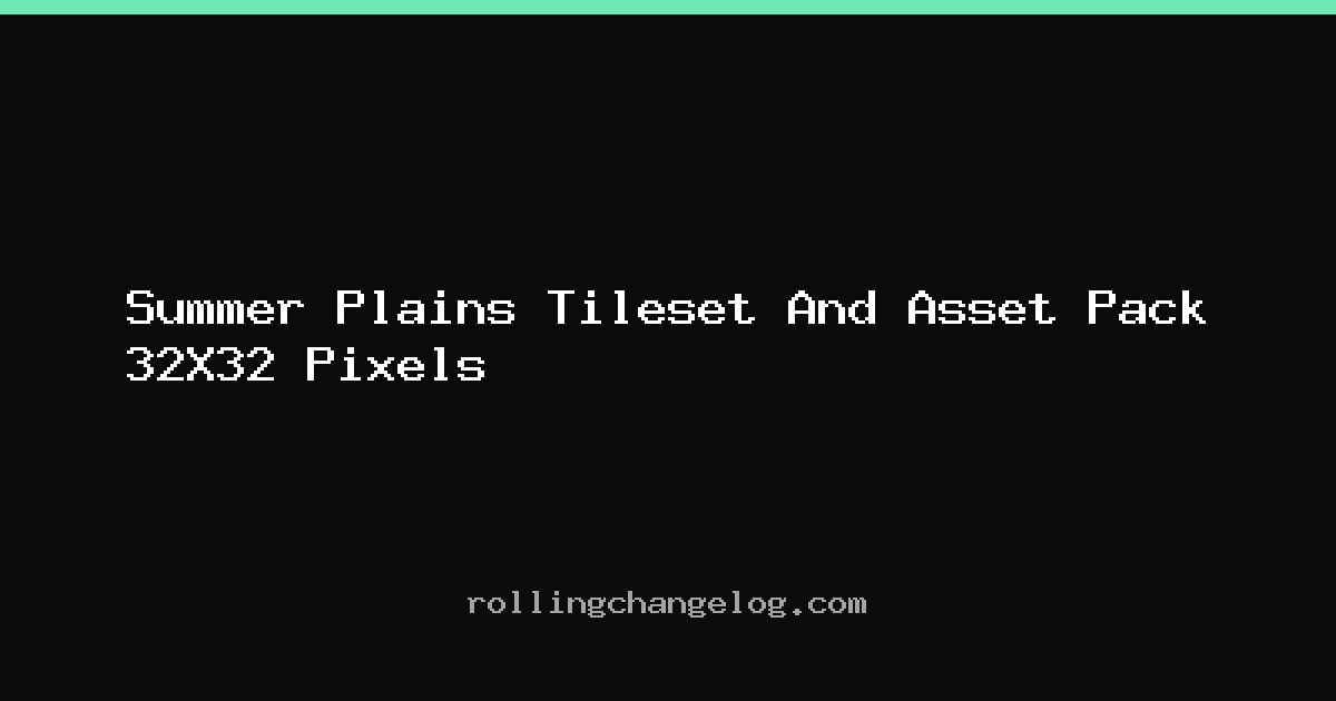 Summer Plains Tileset And Asset Pack 32X32 Pixels cover