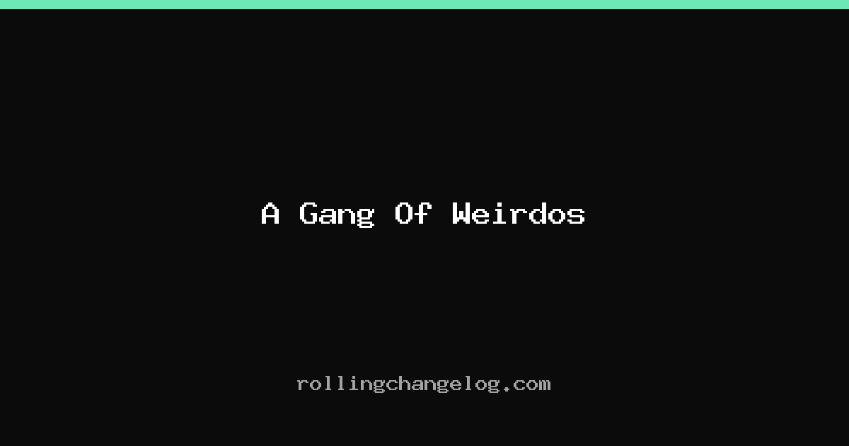 A Gang Of Weirdos cover