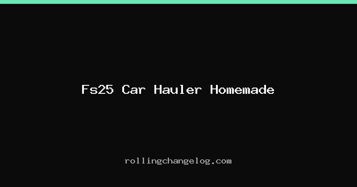 Fs25 Car Hauler Homemade cover