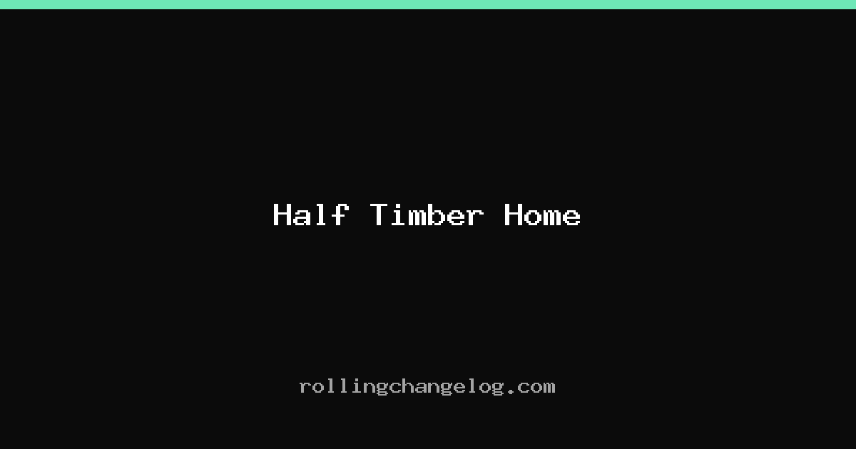 Half Timber Home cover