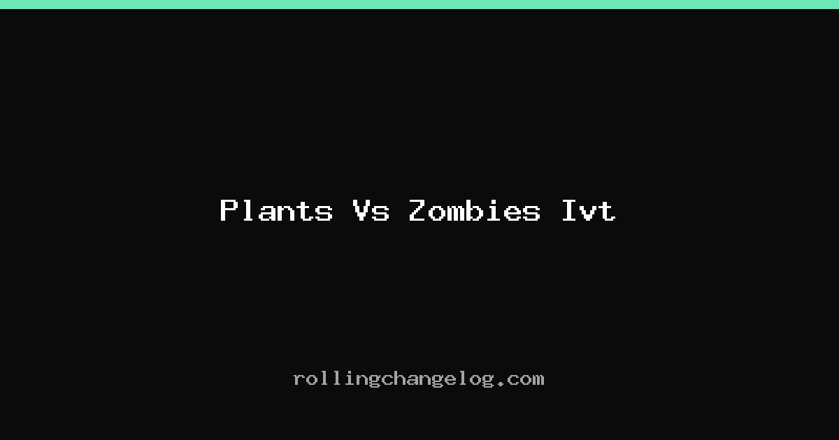 Plants Vs Zombies Ivt cover