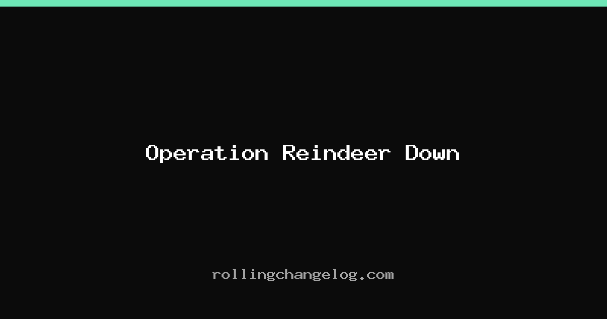 Operation Reindeer Down cover