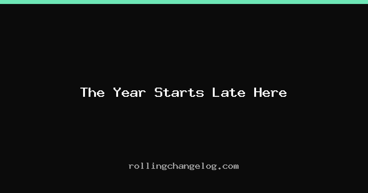 The Year Starts Late Here cover