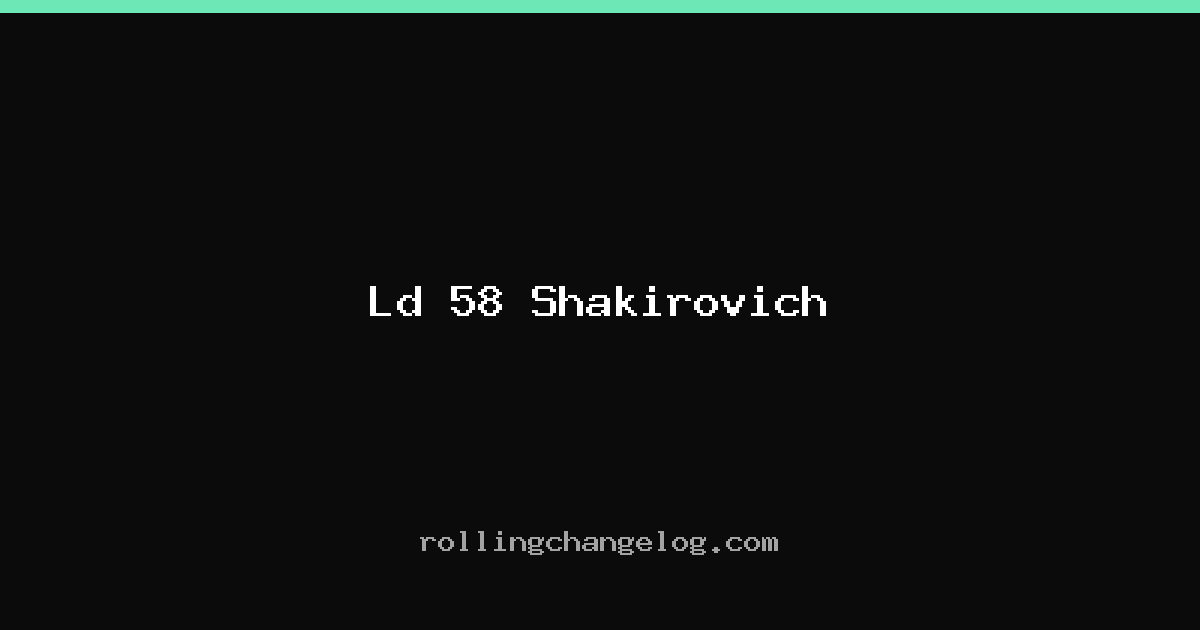 Ld 58 Shakirovich cover