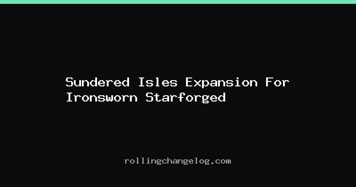 Sundered Isles Expansion For Ironsworn Starforged cover