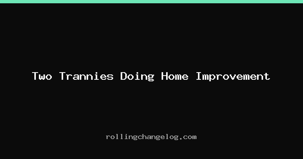 Two Trannies Doing Home Improvement cover