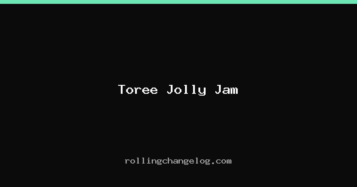 Toree Jolly Jam cover