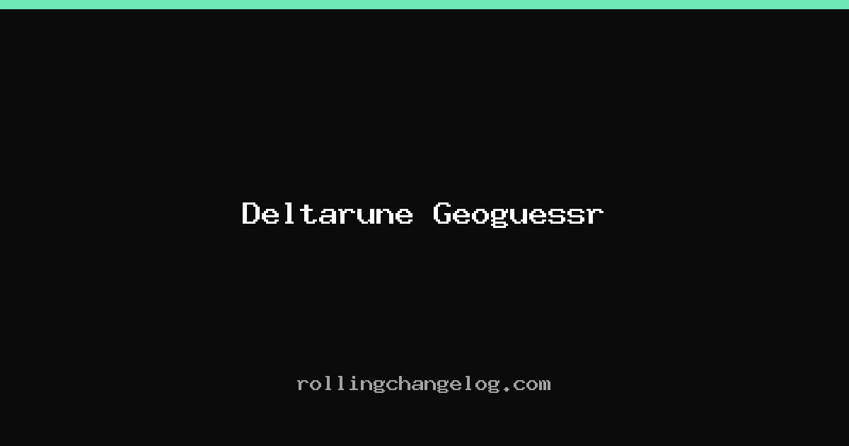 Deltarune Geoguessr cover