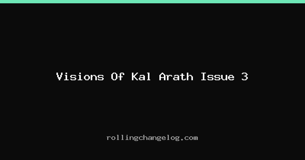 Visions Of Kal Arath Issue 3 cover