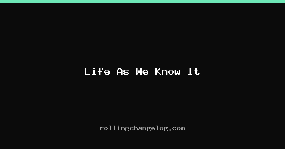 Life As We Know It cover