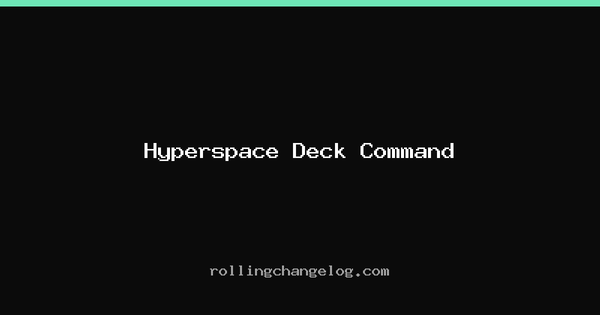 Hyperspace Deck Command cover