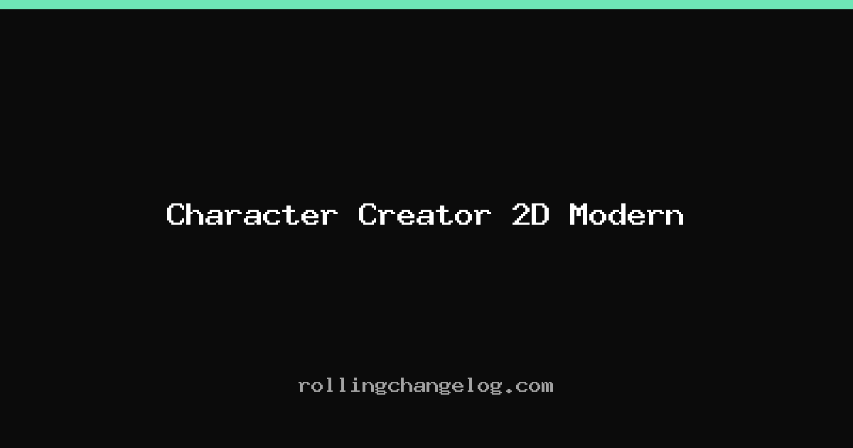 Character Creator 2D Modern cover