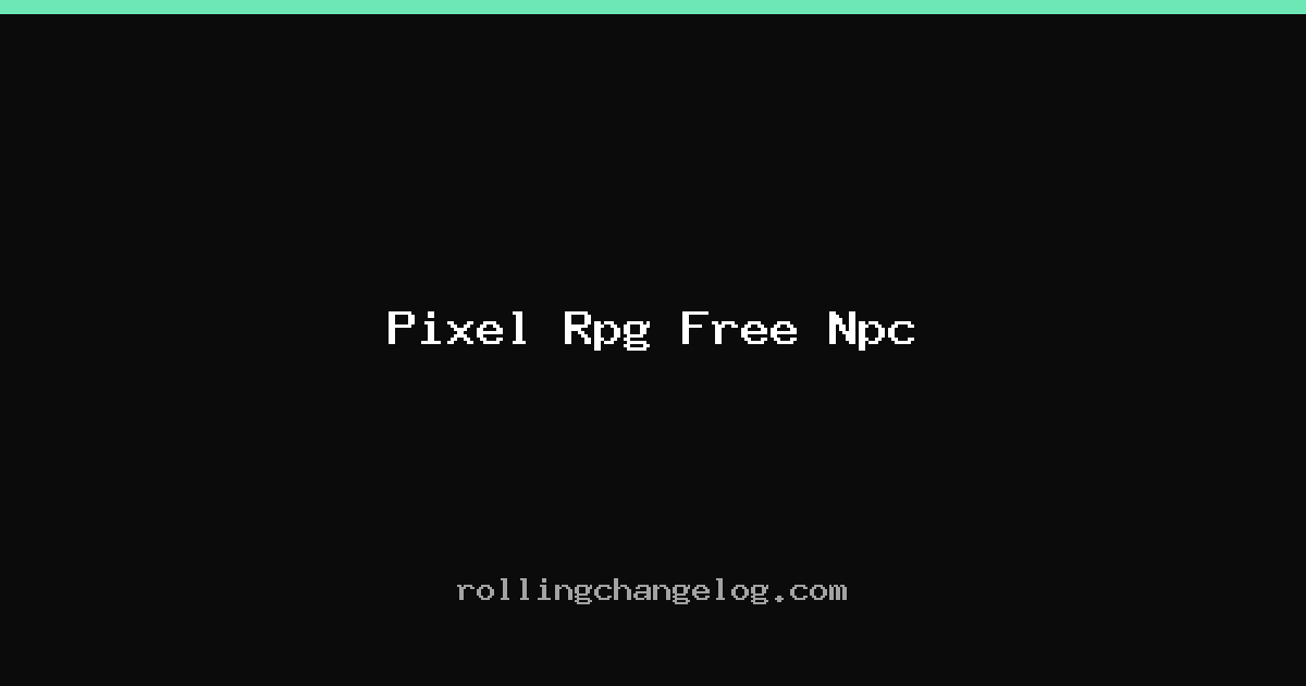 Pixel Rpg Free Npc cover