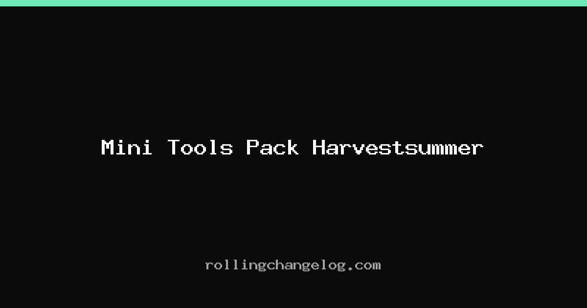 Mini Tools Pack Harvestsummer cover