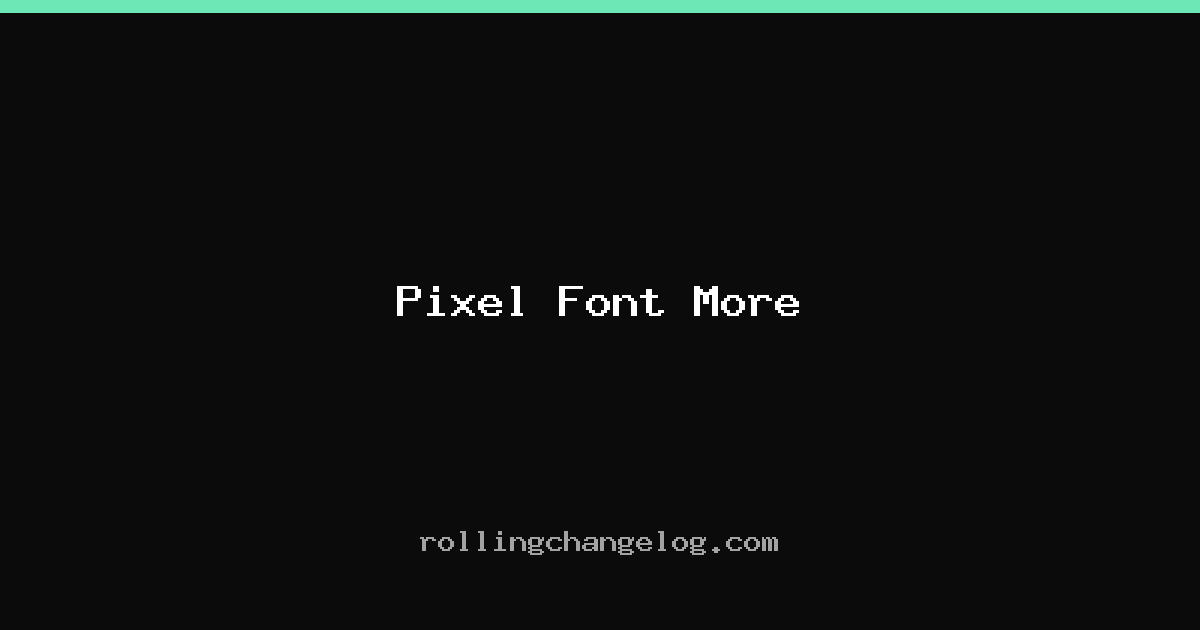 Pixel Font More cover