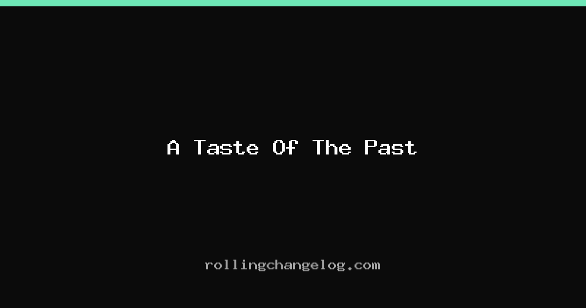 A Taste Of The Past cover